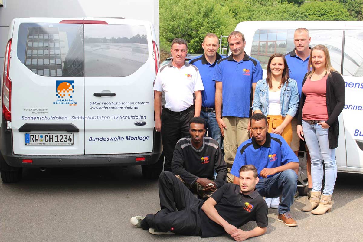 Das Hahn-Sonnenschutzt-Team