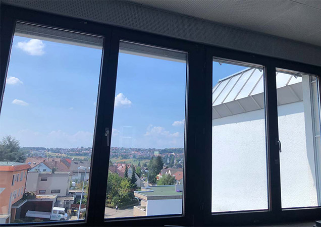 Hahn-Sonnenschutzfolie von innen